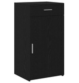 VidaXL Dressoir met lade Zwart eiken 50 x 42,5 x 93 cm Bewerkt hout