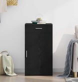 VidaXL Dressoir met lade Zwart eiken 50 x 42,5 x 93 cm Bewerkt hout