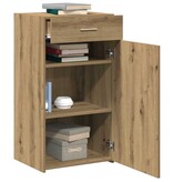 VidaXL Dressoir artisanaal eikenkleurig 50 x 42,5 x 93 cm Bewerkt hout