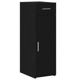 VidaXL Dressoir met lade Zwart eiken 30 x 42.5 x 93 cm Bewerkt hout