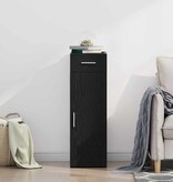 VidaXL Dressoir met lade Zwart eiken 30 x 42.5 x 93 cm Bewerkt hout