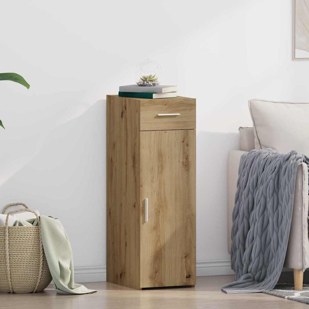 VidaXL Dressoir artisanaal eikenkleurig 30 x 42.5 x 93 cm Bewerkt hout