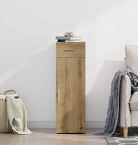 VidaXL Dressoir artisanaal eikenkleurig 30 x 42.5 x 93 cm Bewerkt hout