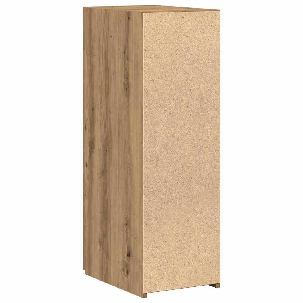 VidaXL Dressoir artisanaal eikenkleurig 30 x 42.5 x 93 cm Bewerkt hout