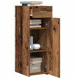 VidaXL Dressoir met lade Oud hout 30 x 42.5 x 93 cm Bewerkt hout