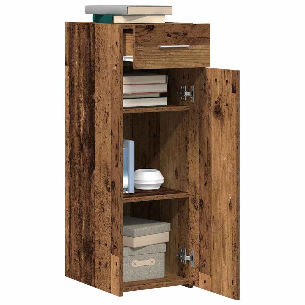 VidaXL Dressoir met lade Oud hout 30 x 42.5 x 93 cm Bewerkt hout