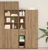 VidaXL Highboard met lade artisanaal eikenkleurig 30 x 42.5 x 185 cm