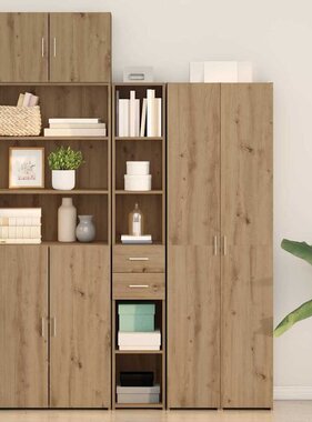 VidaXL Highboard met lade artisanaal eikenkleurig 30 x 42.5 x 185 cm