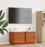 VidaXL TV-kast Wasbruin 80 x 35 x 40,5 cm Massief grenenhout