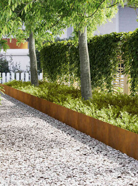 VidaXL Tuinrand 20 pcs Bruin 100 x 0.05 x 20 cm Cortenstaal