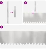 VidaXL Tuinrand 10 pcs Zilver 100 x 0.05 x 20 cm Roestvrij staal