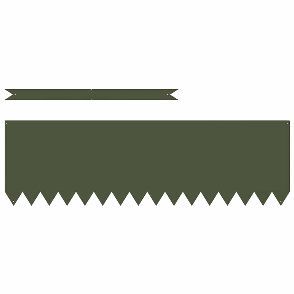 VidaXL Tuinrand 10 pcs Olijf Groen 100 x 0.05 x 20 cm