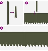 VidaXL Tuinrand 10 pcs Olijf Groen 100 x 0.05 x 20 cm