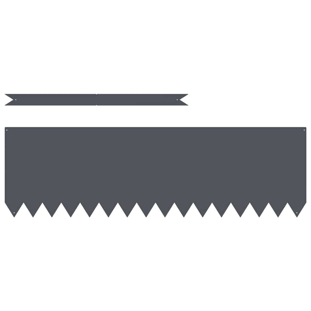 VidaXL Tuinrand 20 pcs Antraciet 100 x 0.05 x 20 cm Koudgewalst staal