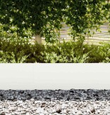 VidaXL Tuinrand 20 pcs Wit 100 x 0.05 x 20 cm Koudgewalst staal