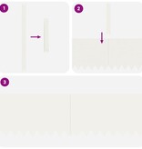 VidaXL Tuinrand 20 pcs Wit 100 x 0.05 x 20 cm Koudgewalst staal