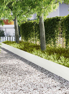 VidaXL Tuinrand 10 pcs Wit 100 x 0.05 x 20 cm Koudgewalst staal