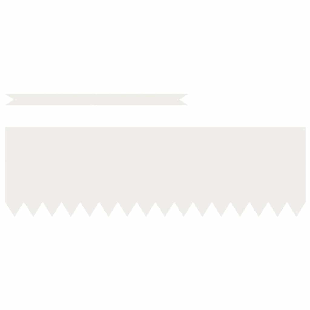 VidaXL Tuinrand 10 pcs Wit 100 x 0.05 x 20 cm Koudgewalst staal