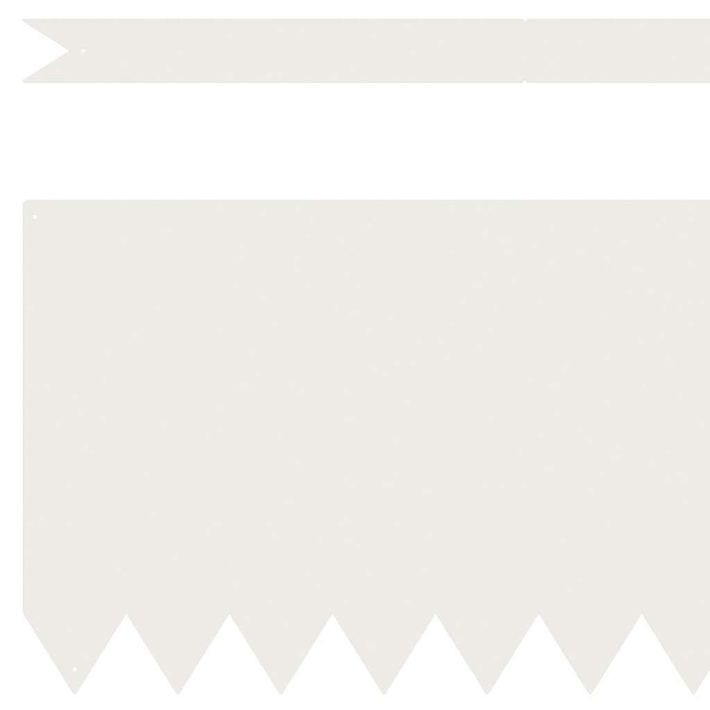 VidaXL Tuinrand 10 pcs Wit 100 x 0.05 x 20 cm Koudgewalst staal