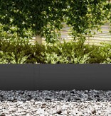 VidaXL Tuinrand 20 pcs Zwart 100 x 0.05 x 20 cm Koudgewalst staal