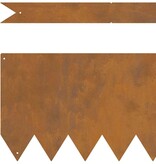 VidaXL Tuinrand 10 pcs Bruin 100 x 0.05 x 20 cm Cortenstaal