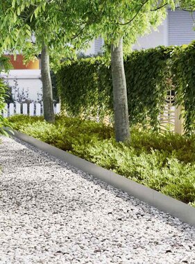 VidaXL Tuinrand 20 pcs Zilver 100 x 0.05 x 20 cm Gegalvaniseerd staal