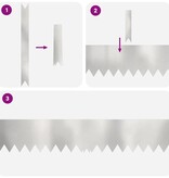 VidaXL Tuinrand 30 pcs Zilver 100 x 0.05 x 20 cm Roestvrij staal