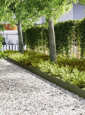 VidaXL Tuinrand 30 pcs Olijf Groen 100 x 0.05 x 20 cm