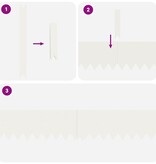 VidaXL Tuinrand 30 pcs Wit 100 x 0.05 x 20 cm Koudgewalst staal