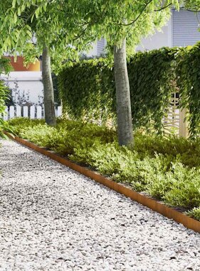 VidaXL Tuinrand 10 pcs Bruin 100 x 0.05 x 20 cm Cortenstaal