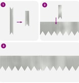 VidaXL Gazonranden 50 pcs Zilver 100 x 0.5 x 15 cm