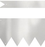 VidaXL Tuinrand 50 pcs Zilver 100 x 0.05 x 20 cm Roestvrij staal