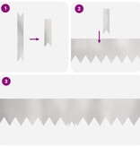 VidaXL Tuinrand 10 pcs Zilver 100 x 0.05 x 20 cm Roestvrij staal
