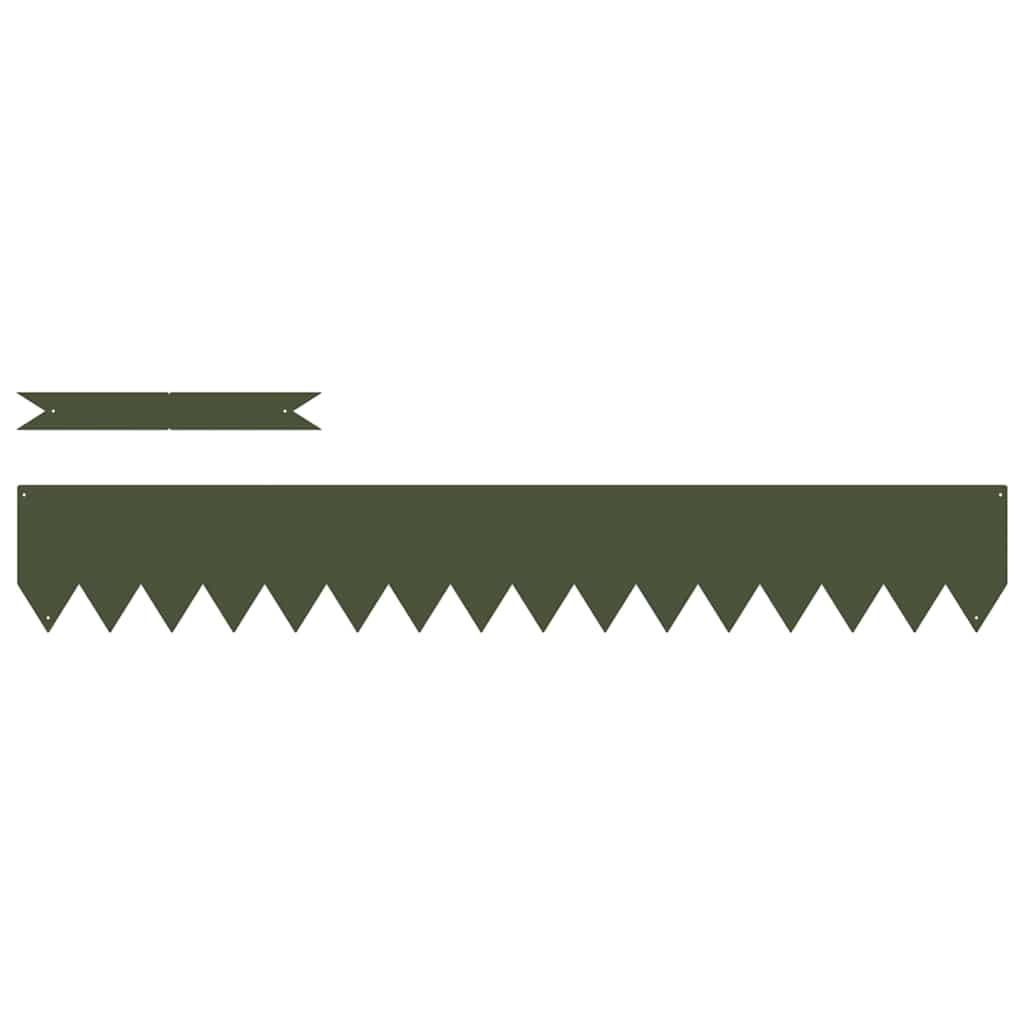 VidaXL Tuinrand 10 pcs Olijf Groen 100 x 0.05 x 20 cm