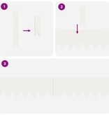 VidaXL Tuinrand 30 pcs Wit 100 x 0.05 x 20 cm Koudgewalst staal