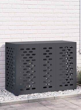 VidaXL Airconditioner hoes Antraciet 110 x 50 x 80 cm Staal
