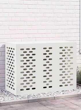 VidaXL Airconditioner hoes Wit 110 x 50 x 80 cm Staal