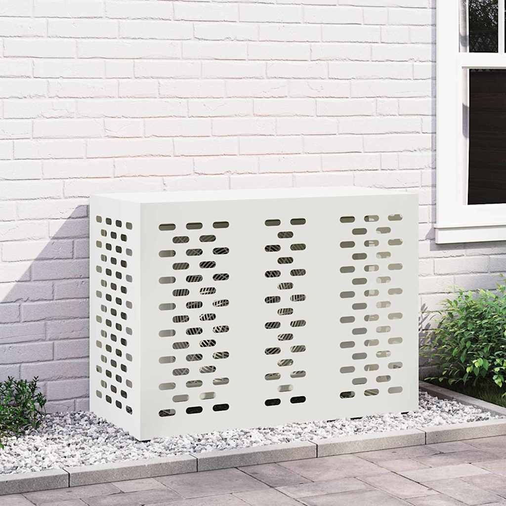 VidaXL Airconditioner hoes Wit 110 x 50 x 80 cm Staal