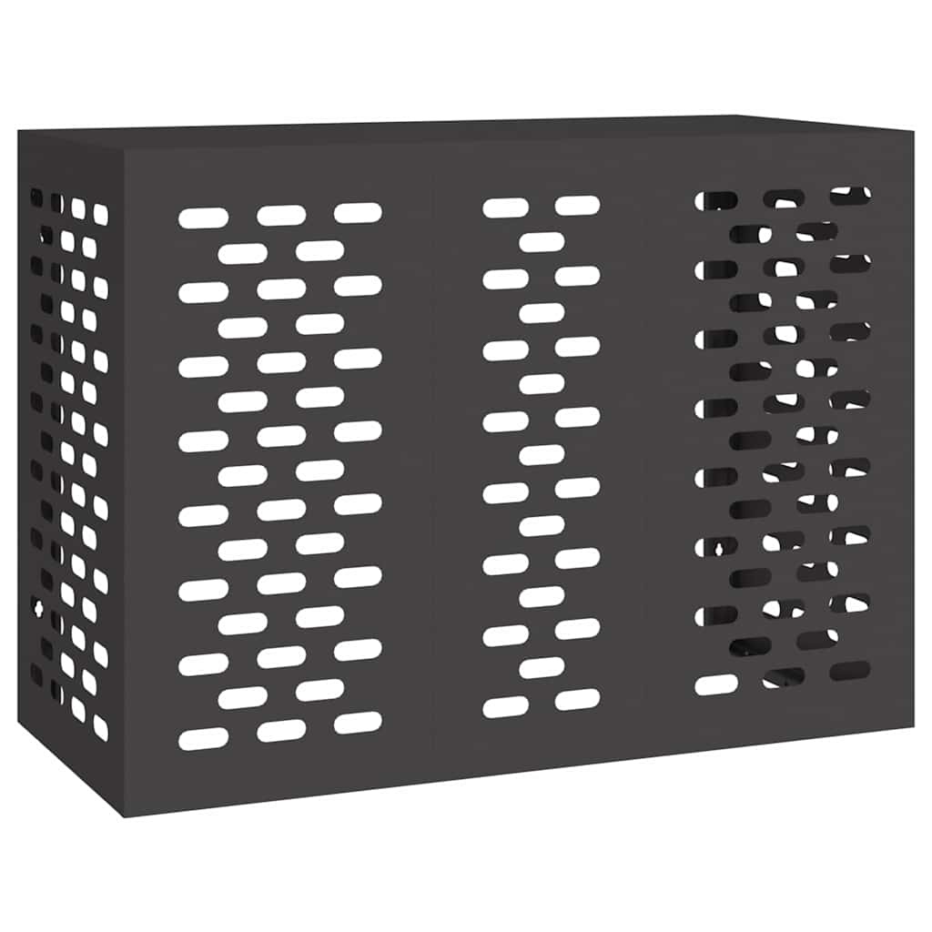 VidaXL Airconditioner hoes Zwart 110 x 50 x 80 cm Staal