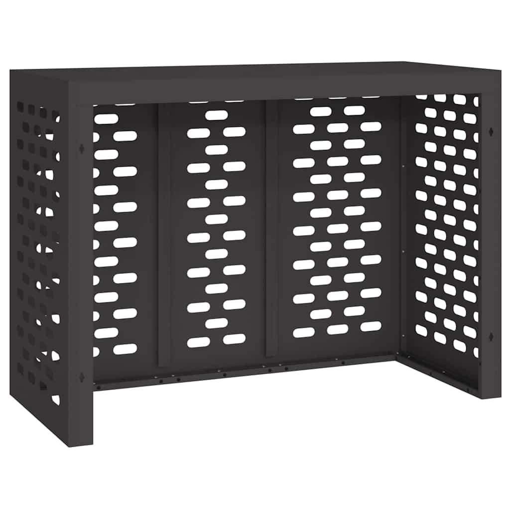 VidaXL Airconditioner hoes Zwart 110 x 50 x 80 cm Staal