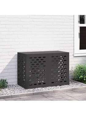 VidaXL Airconditioner hoes Zwart 100 x 50 x 70 cm Staal