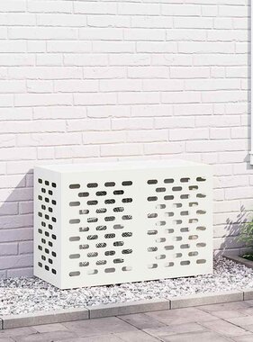 VidaXL Airconditioner hoes Wit 90 x 40 x 60 cm Staal