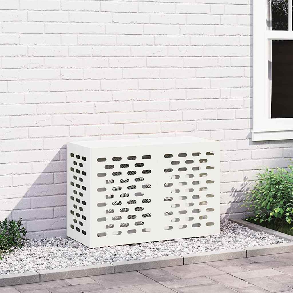 VidaXL Airconditioner hoes Wit 90 x 40 x 60 cm Staal