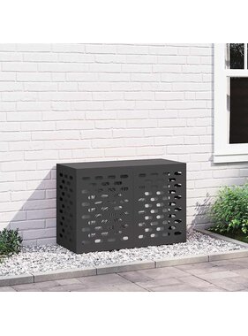 VidaXL Airconditioner hoes Zwart 90 x 40 x 60 cm Staal