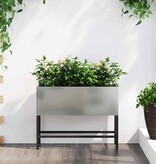 VidaXL Verhoogde Tuin Plantbak Zilver 60 x 26 x 45 cm