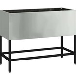 VidaXL Verhoogde Tuin Plantbak Zilver 60 x 26 x 45 cm
