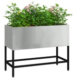 VidaXL Verhoogde Tuin Plantbak Zilver 60 x 26 x 45 cm