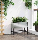 VidaXL Verhoogde Tuin Plantbak Zilver 60 x 26 x 45 cm