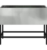 VidaXL Verhoogde Tuin Plantbak Zilver 60 x 26 x 45 cm
