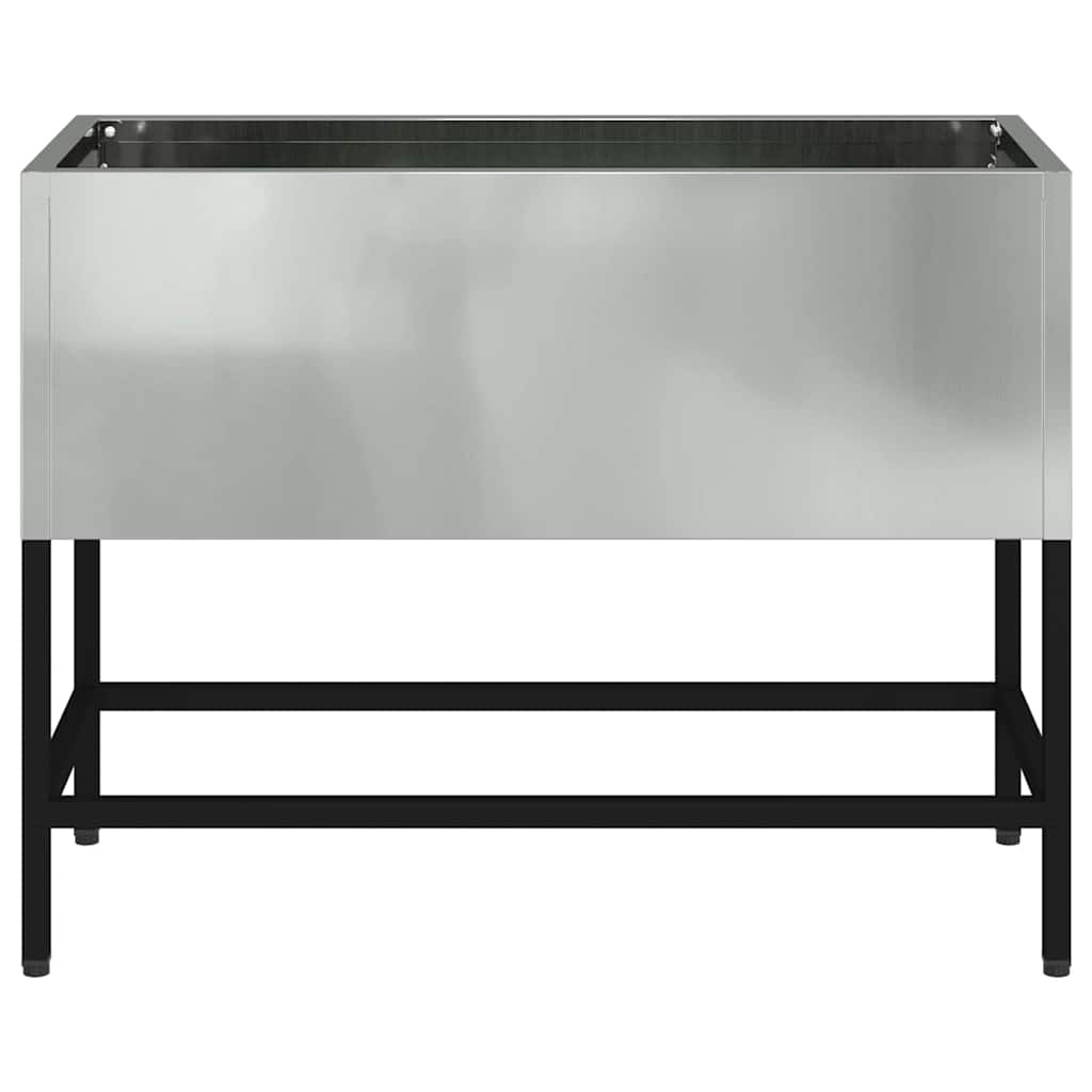 VidaXL Verhoogde Tuin Plantbak Zilver 60 x 26 x 45 cm